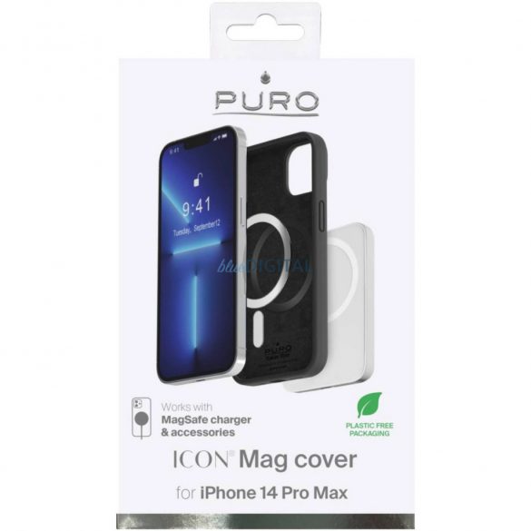 Husă compatibilă Puro Icon Mag MagSafe pentru iPhone 14 Pro Max - negru