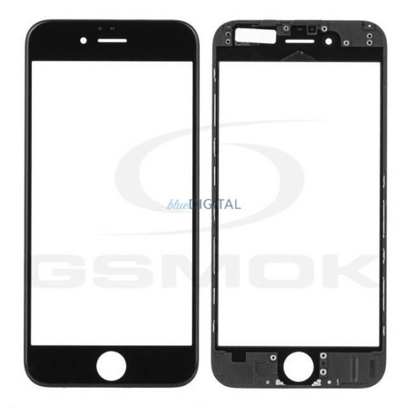 LENTILE STICLA IPHONE 6 NEGRA CU PRISA SI OCA