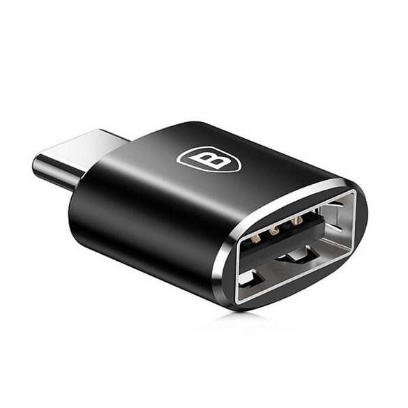 ADAPTATOR DE LA USB-A LA USB-C OTG 2.4A BASEUS CATOTG-01 NEGRU