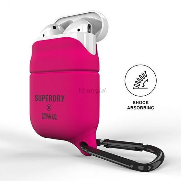 Husă SuperDry AirPods impermeabilă roz/roz