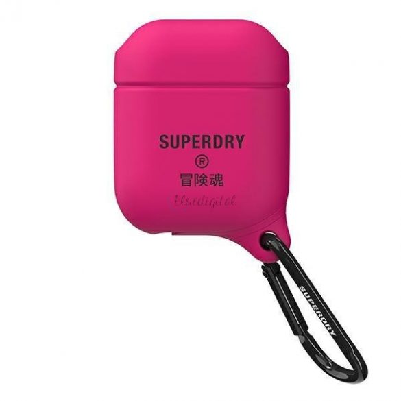 Husă SuperDry AirPods impermeabilă roz/roz