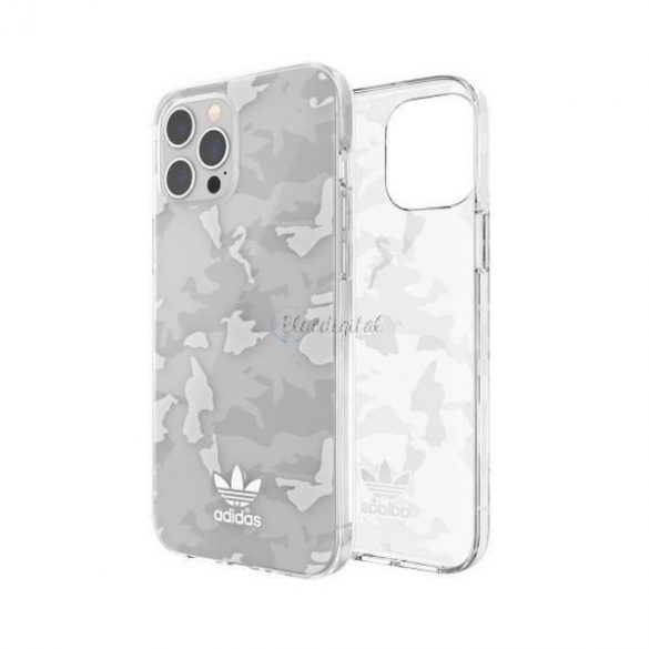 Adidas SAU SnapCase Camo iPhone 12 Pro Ma x Clear / Alb 43706