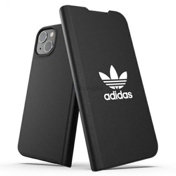 Husă Adidas OR Booklet BASIC iPhone 13 6.1 "alb-negru / alb negru 47086