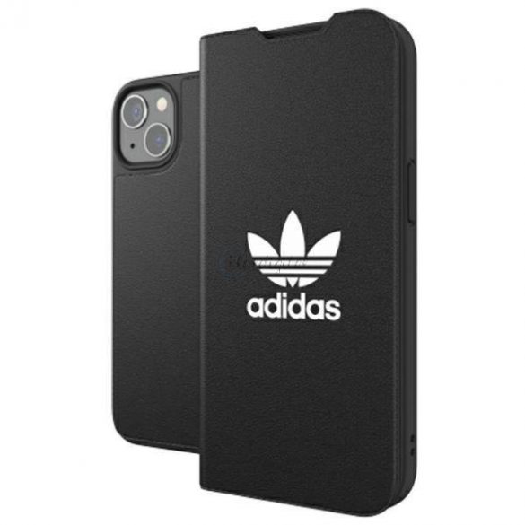 Husă Adidas OR Booklet BASIC iPhone 13 6.1 "alb-negru / alb negru 47086