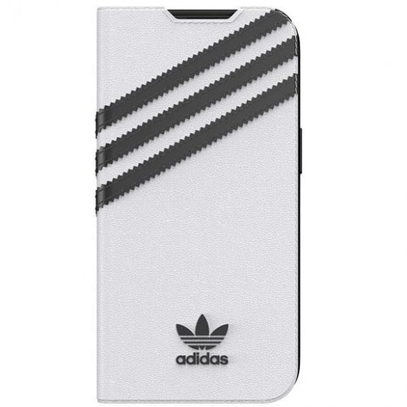 Husă Adidas OR Booklet PU iPhone 13 6.1" negru/negru alb 47092