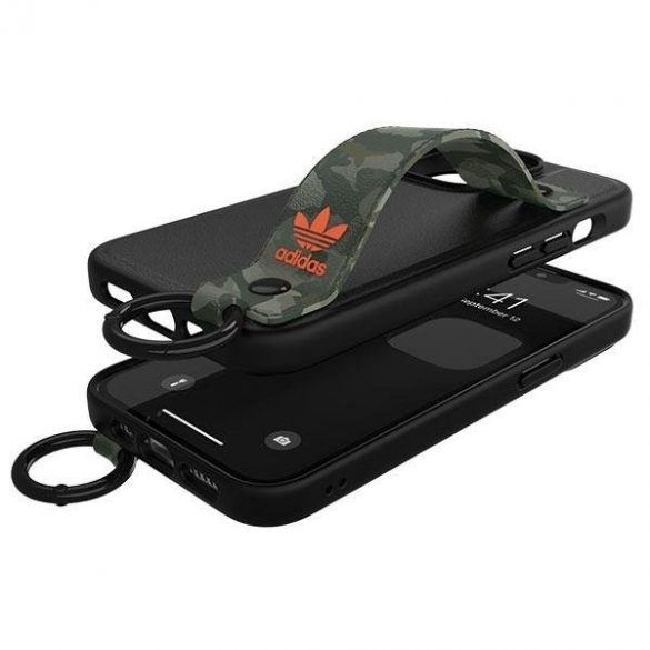 Husă Adidas OR cu curea de mână iPhone 13 Pro /13 6.1" negru-verde/negru-verde 47111