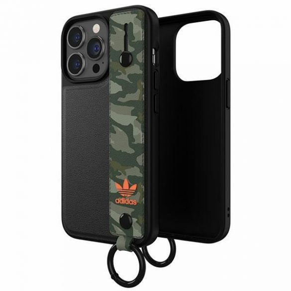 Husă Adidas OR cu curea de mână iPhone 13 Pro /13 6.1" negru-verde/negru-verde 47111