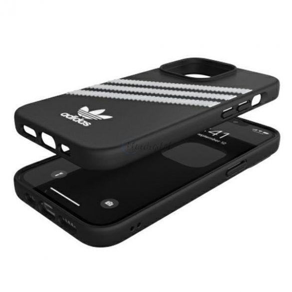 Husă modelată Adidas OR PU iPhone 13 Pro / 13 6.1 "alb-negru / alb negru 47114