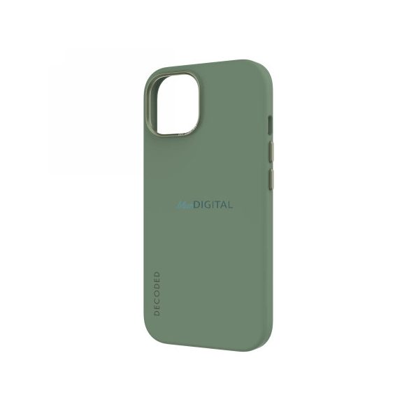 Decodificat - silikonowa obudowa ochronna pentru iPhone 15 kompatybilna z MagSafe (verde frunze de salvie)