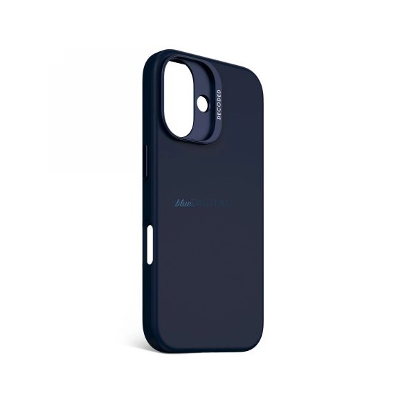 Decoded AntiMicrobial silicon Backcover MagSafe caz compatibil pentru iPhone 16 - Navy Blue