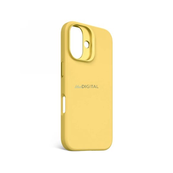 Decoded AntiMicrobial silicon Backcover MagSafe caz compatibil pentru iPhone 16 - galben