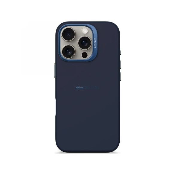 Decoded AntiMicrobial silicon Backcover MagSafe caz compatibil pentru iPhone 16 Pro - Navy Blue