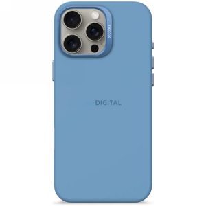 Decoded AntiMicrobial silicon Backcover MagSafe caz compatibil pentru iPhone 16 Pro Max - albastru