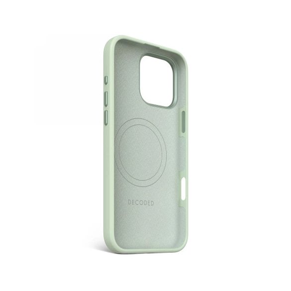 Decoded AntiMicrobial Silicone Stacks Backcover MagSafe caz compatibil pentru iPhone 16 Pro Max - verde