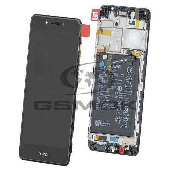 LCD + TOUCH PAD COMPLET HUAWEI HONOR 6C CU CADRU ȘI BATERIE GRI 02351FUV PACHET DE SERVICII ORIGINAL