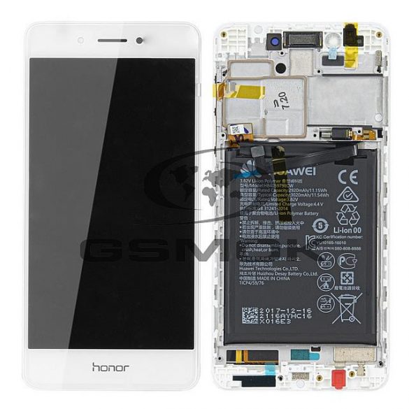 LCD + TOUCH PAD COMPLET HUAWEI HONOR 6C CU CADRU ȘI BATERIE ALBĂ 02351FUU PACHET DE SERVICII ORIGINAL