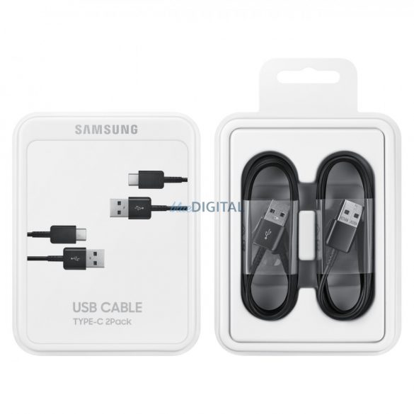 Cablu USB C 480Mbps 5A 1,5m Samsung EP-DG930MBEGWW - negru (set de 2)