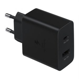 Încărcător rapid Samsung Fast Duo USB / USB tip C Power Delivery 3.0 Quick Charge 2.0 35W 3A negru (EP-TA220NBEGEU)