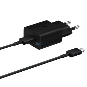 Samsung EP-T1510XBEGEU Încărcător AC cu 1x conexiune USB-C și cablu Type-C - Type-C 15W PD - negru