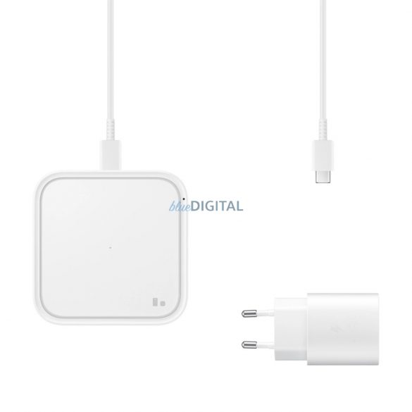 Samsung Wireless Charger Pad EP-P2400TWEGEU Incarcator inductiv 15W - alb + incarcator de retea