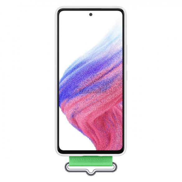 Husa din silicon Samsung EF-GA536TWEGWW cu curea pentru Samsung Galaxy A53 Alb