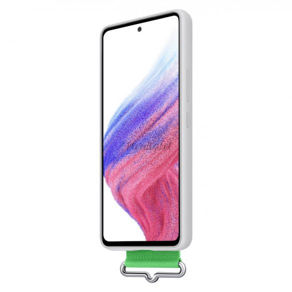 Husa din silicon Samsung EF-GA536TWEGWW cu curea pentru Samsung Galaxy A53 Alb