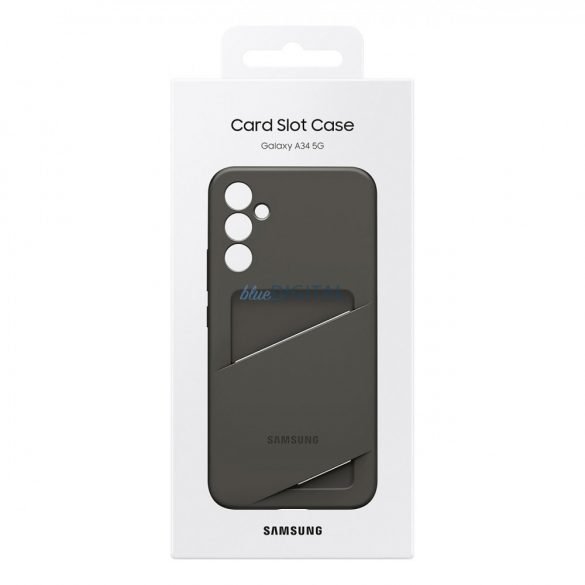 Husă cu capac pentru slot pentru card Samsung pentru Samsung Galaxy A34 5G husă portofel pentru carduri neagră (EF-OA346TBEGWW)