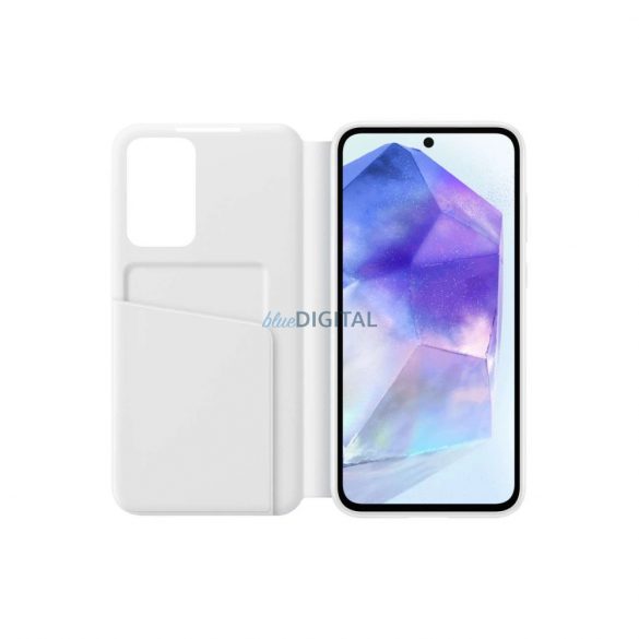 Husă Samsung Smart View Wallet EF-ZA556CWEGWW cu clapă pentru Samsung Galaxy A55 - albă