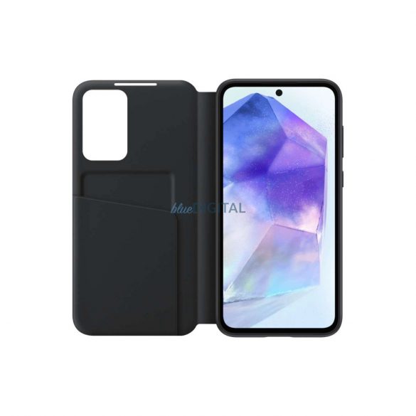 Husă Samsung Smart View Wallet EF-ZA556CBEGWW pentru Samsung Galaxy A55 - neagră