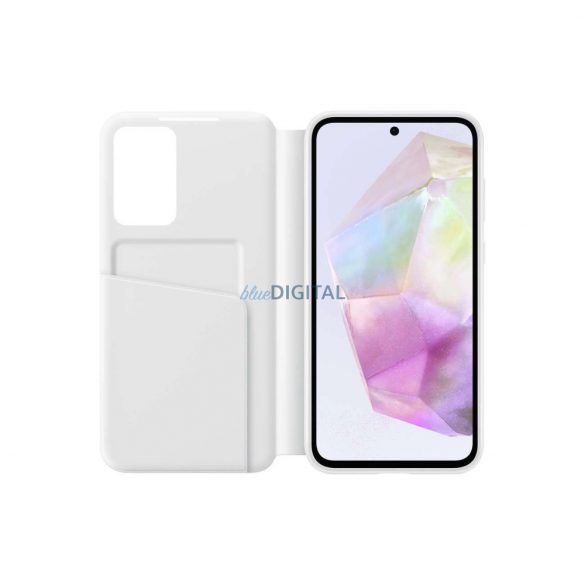 Husă Samsung Smart View Wallet EF-ZA356CWEGWW cu clapă pentru Samsung Galaxy A35 - albă