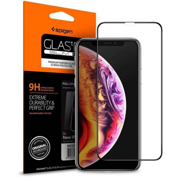 Folie de Folie securizată SPIGEN Void FC iPhone XI 65 / iPhone XS Max negru display Folie de sticlă de Folie securizată