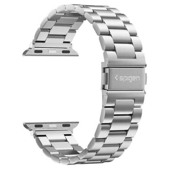 Curea de schimb Spigen Modern Fit pentru Apple Watch 4 / 5 / 6 / 7 / 8 / 9 / SE / Ultra (42 / 44 / 45 / 49 mm) curea argintie