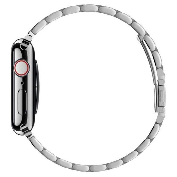 Curea de schimb Spigen Modern Fit pentru Apple Watch 4 / 5 / 6 / 7 / 8 / 9 / SE / Ultra (42 / 44 / 45 / 49 mm) curea argintie