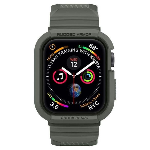 SPIGEN RUGGED armură PRO Apple Watch 4 (44MM) husă de protecție verde militar pentru ceas