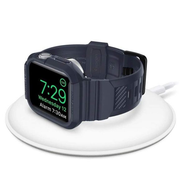 Spigen Rugged Armor "Pro" curea de înlocuire Apple Watch 4 / 5 / 6 / 7 / 8 / 9 / SE (44 / 45 mm) gri