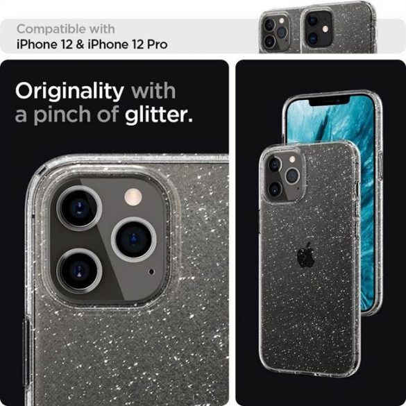 Spigen Liquid Crystal iPhone 12 Pro / iPhone 12 Glitter CrystalHusăde telefon