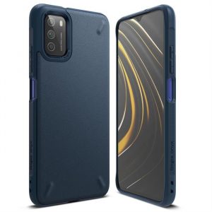 Husa Ringke Onyx durabila TPU pentru Xiaomi Poco M3 bleumarin (OXXI0002)