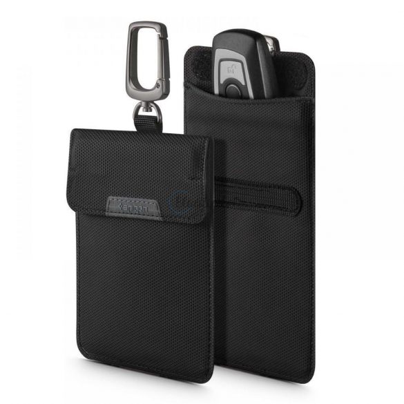 FARADAYA SPIGEN POUCH KEYLESS RFID SIGNAL BLOCKER NEGRU