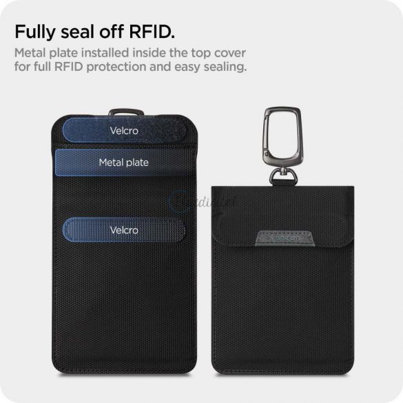 FARADAYA SPIGEN POUCH KEYLESS RFID SIGNAL BLOCKER NEGRU