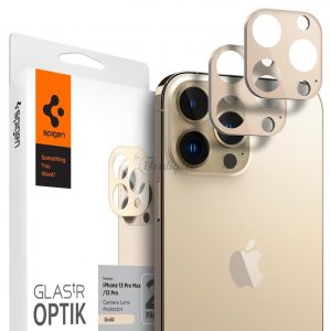 SPIGEN OPTIK.TR CAMERA FOTO protecție 2-PACK IPHONE 13 PRO / 13 PRO MAX AUR Husă