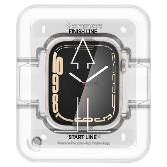 STICLĂ HIBRIDĂ Spigen PROFLEX „EZ FIT” PACK DE 2 Apple Watch 7/8 (45 MM)