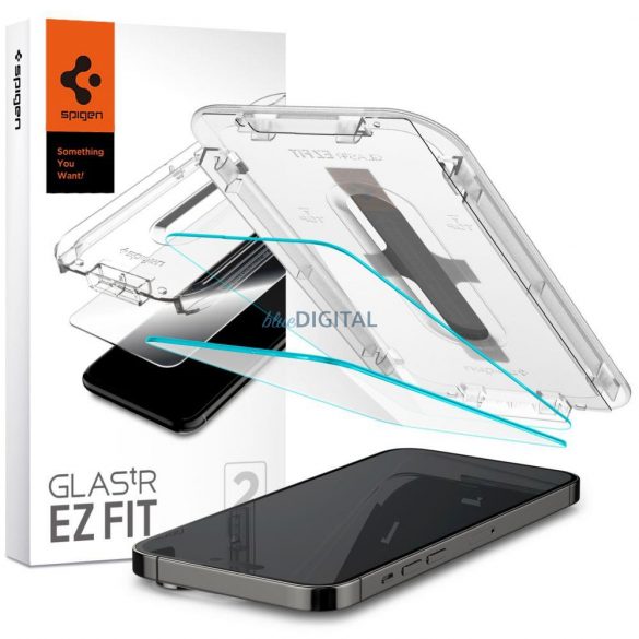 folie sticlă TEMPERAT Spigen GLAS.TR "EZ FIT" 2-PACK IPHONE 14 PRO CLEAR