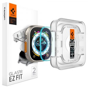 sticlă TEMPERAT Spigen GLAS.TR "EZ FIT" 2-PACK Apple Watch ULTRA (49 MM) CLEAR