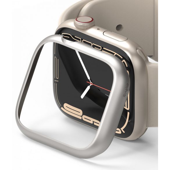 Ringke Bezel Styling Husă Frame Envelope Inel din oțel inoxidabil pentru Apple Watch 7 41mm Silver (AW7-41-09)