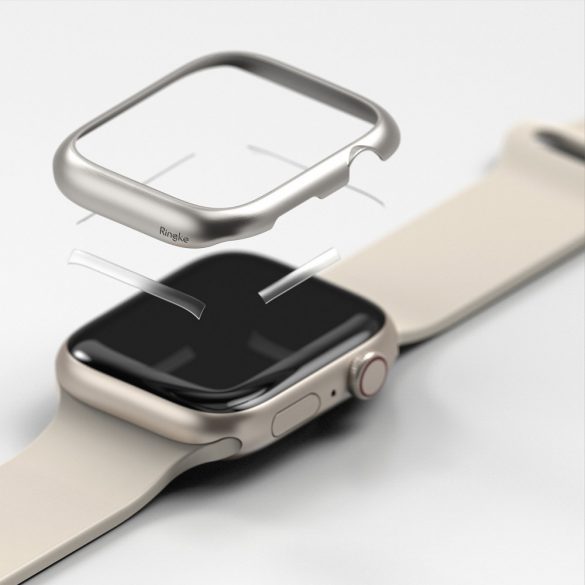 Ringke Bezel Styling Husă Frame Envelope Inel din oțel inoxidabil pentru Apple Watch 7 41mm Silver (AW7-41-09)