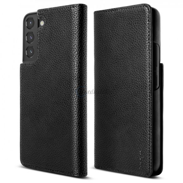 Husă din piele Ringke Folio Signature Flip pentru Samsung Galaxy S22 + (S22 Plus) negru (FSS118R262)