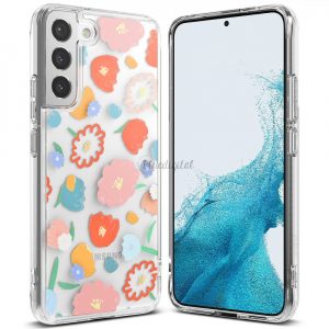 Husă Ringke Fusion Design Armored cu cadru de gel pentru Samsung Galaxy S22 + (S22 Plus) transparent (Floral) (F593R31)