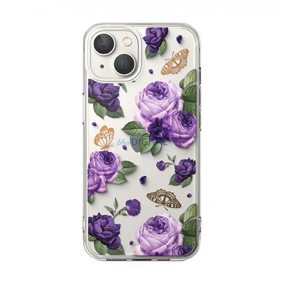 Husă Ringke Fusion Design Armored cu cadru de gel pentru iPhone 14 Plus transparent (trandafir violet) (FD637E29)