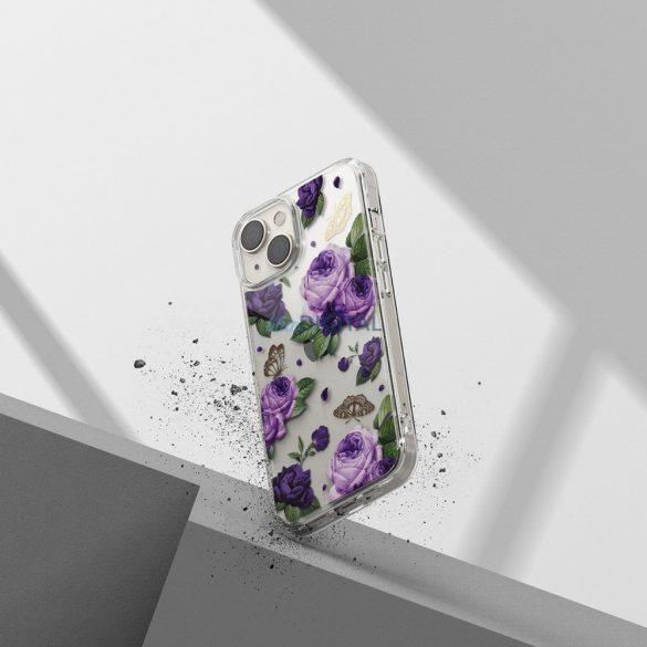 Husă Ringke Fusion Design Armored cu cadru de gel pentru iPhone 14 Plus transparent (trandafir violet) (FD637E29)