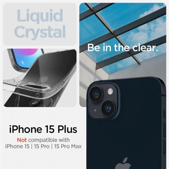 Spigen Crystal Flex, limpede ca cristal - iPhone 15 Plus